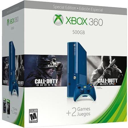 Xbox 360 500GB Special Edition Blue Console Bundle COD: Ghosts COD: Bl –  InventoryStationTest